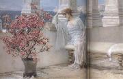 Alma-Tadema, Sir Lawrence Her Eyes Are with her Thoughts and They Are Far Away (mk23) china oil painting reproduction